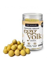 DR MALOU Gevriesdroogd Kwartel-eigeel 100g Snacks voor Honden en Katten