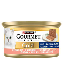 GOURMET Gold Mousse met Zalm 85g Natvoer voor Katten