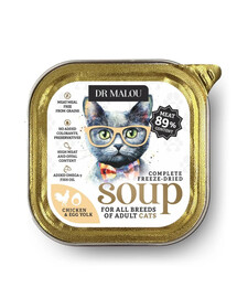 DR MALOU Gevriesdroogde Soep Kip met Eigeel 12g natvoer voor katten