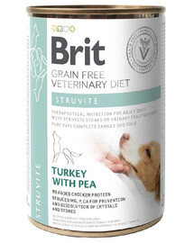 BRIT Veterinary Diet Struvite Turkey&Pea na schorzenia dróg moczowych 400 g