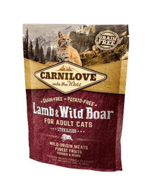 CARNILOVE Cat Adult Sterilised Lamb & Wild Boar 400 g