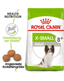 ROYAL CANIN X-SMALL Adult 8+ Trockenfutter für ältere sehr kleine Hunde 1.5 kg