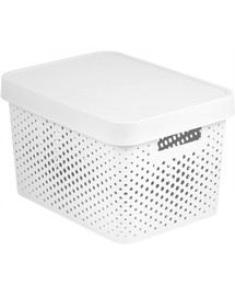 CURVER INFINITY Box mit Punktmuster, 17 L weiß