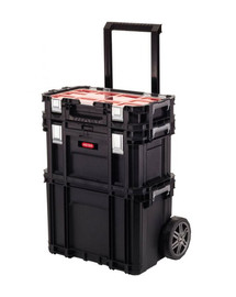CURVER Werkzeugkasten-Set Connect Rolling System, Schwarz