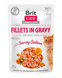BRIT  Care Cat Pouch SAVORY SALMON 85g