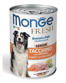 MONGE Fresh Senior Truthahn mit Gemüse 400g