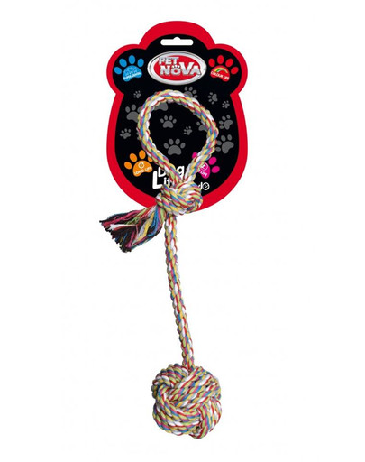 PET NOVA DOG LIFE STYLE Baumwollseilball 5 x 27 cm Superdental