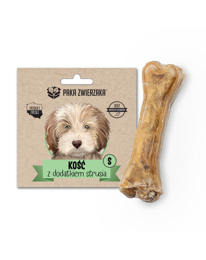 PAKA ZWIERZAKA Knochen mit Straußenknochen S 10 cm
