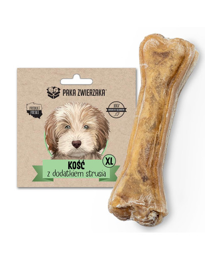 PAKA ZWIERZAKA Knochen mit Straußenknochen XL 17 cm