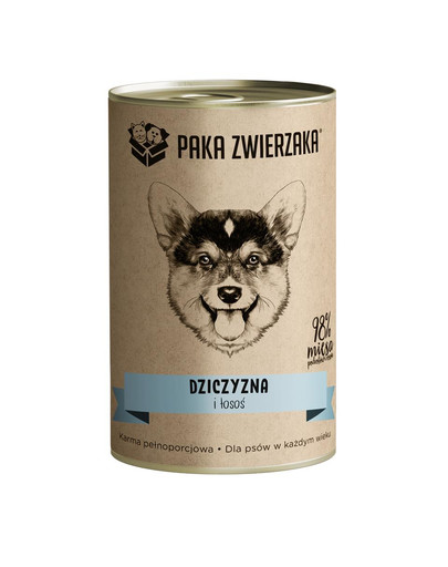 PAKA ZWIERZAKA Wild und Lachs 400 g Nassfutter für Hunde