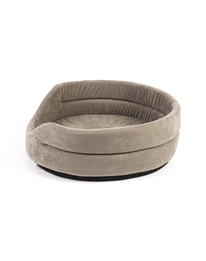 FERA Hundebett oval grau L 66x55x17 cm
