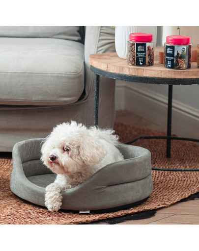 FERA Hundebett oval grau S 53x44x16 cm