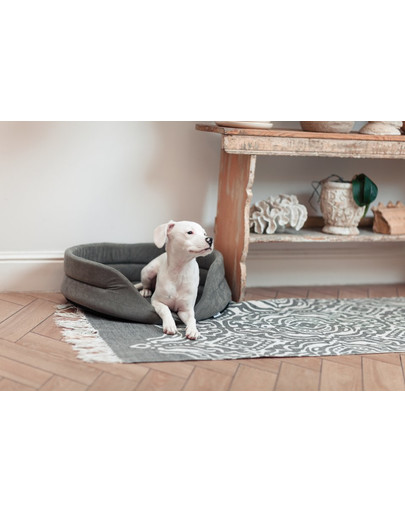 FERA Hundebett oval grau S 53x44x16 cm