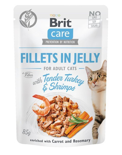BRIT Care Adult Fillets in Jelly Tender Turkey & Shrimps mit Pute und Garnelen 24 x 85 g