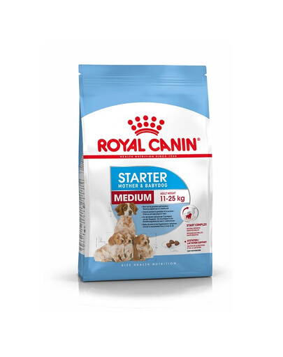 ROYAL CANIN Medium Starter Mother&Babydog 15 kg für trächtige und säugende Hündinnen und Welpen im Alter von 4 bis 8 Wochen, mittelgroße Rassen