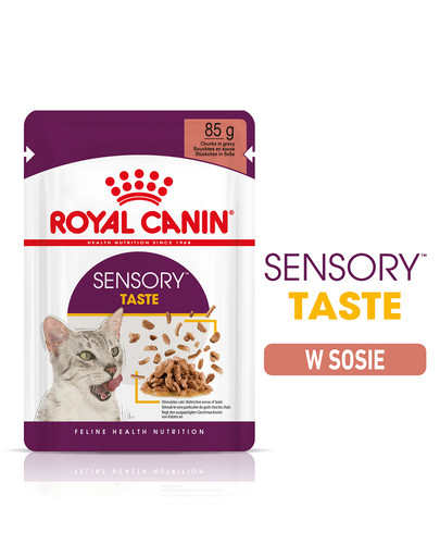 ROYAL CANIN Sensory Taste Stücke in Soße 12x85g für ausgewachsene Katzen zur Stimulierung des Geschmackserlebnisses