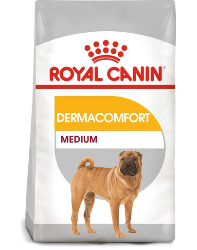ROYAL CANIN Medium Dermacomfort 12 kg Trockenfutter für ausgewachsene Hunde, mittelgroße Rassen mit empfindlicher Haut
