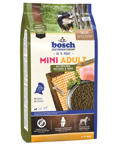 BOSCH Mini Adult mit frischem Geflügel & Hirse 1 kg