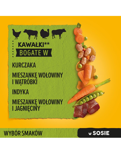 PEDIGREE Adult Hundenassfutter für ausgewachsene Hunde im Portionsbeutel verschiedene Sorten 40x100g