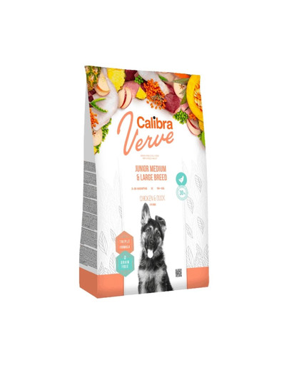 CALIBRA Dog Verve GF Junior Medium Large Chicken&Duck 12 kg