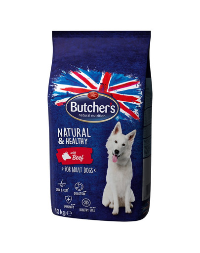 BUTCHER'S Natural&Healthy Trockenfutter für Hunde mit Rindfleisch 10 kg