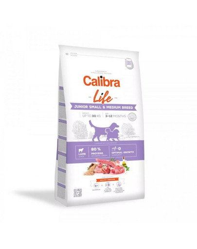 CALIBRA Dog Life Junior Small&Medium Breed Lamb 12 kg