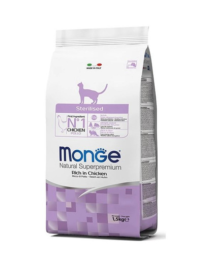 MONGE Cat Sterilised kastriertes Katzenfutter 400g