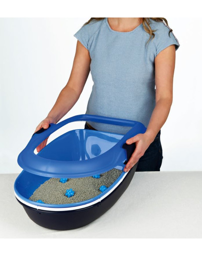 TRIXIE Katzentoilette Berto, 3tlg., mit Trennsystem 39 × 22 × 59 cm