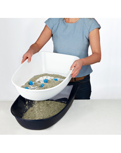 TRIXIE Katzentoilette Berto, 3tlg., mit Trennsystem 39 × 22 × 59 cm