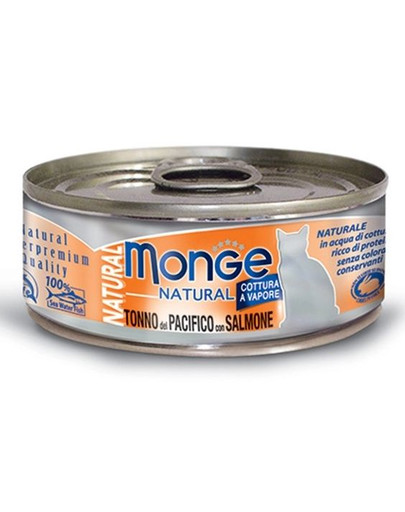 MONGE Natural Cat Thunfisch mit Hühnchen und Lachs 80g