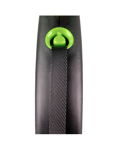 FLEXI Automatikleine Black Design S Gurt 5 m grün