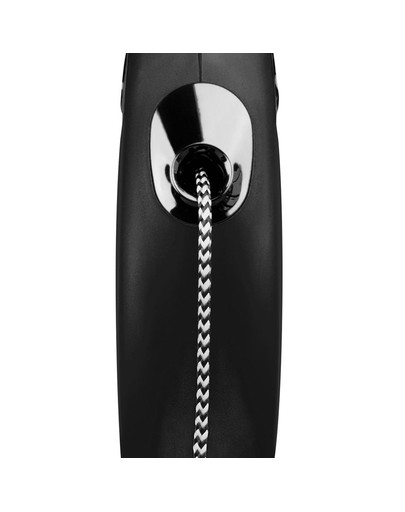FLEXI Automatik-Leine New Classic M Seil 5 m Schwarz