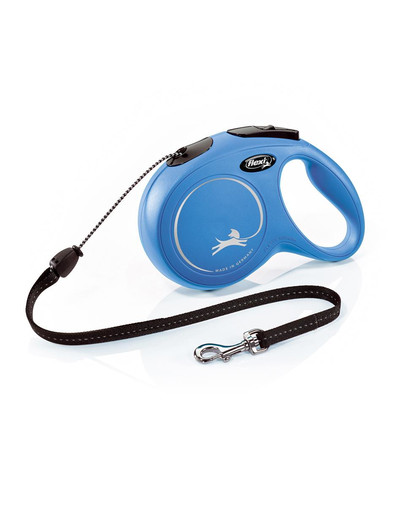 FLEXI New Classic M Leine 8 m. Blau. Bis zu 20 kg.