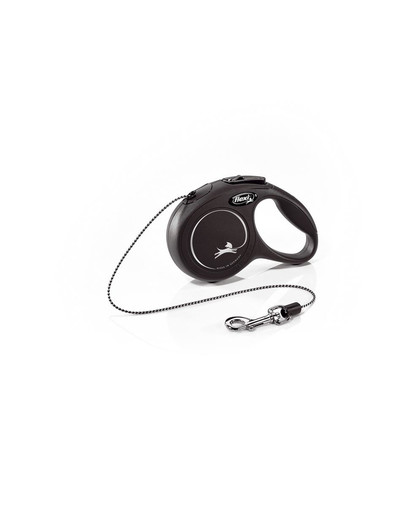 FLEXI New Classic XS Roll-Leine 3m Schwarz