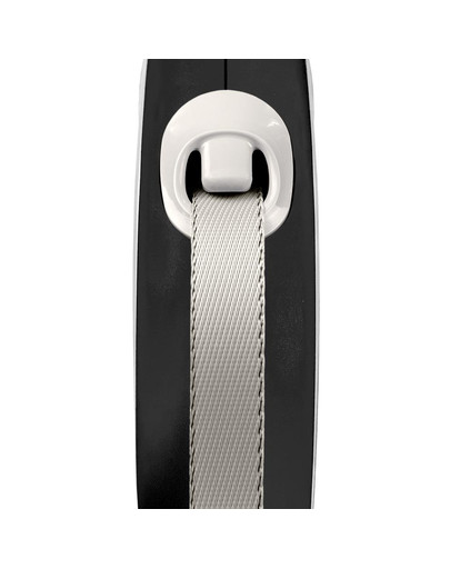 FLEXI New Comfort L Gurtleine 8 m Schwarz