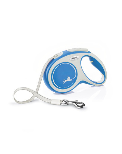 FLEXI New Comfort M 5m Gurt Roll-Leine blau