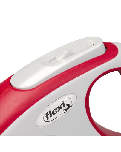 FLEXI New Comfort M  5 m Gurt-Roll-Leine Rot