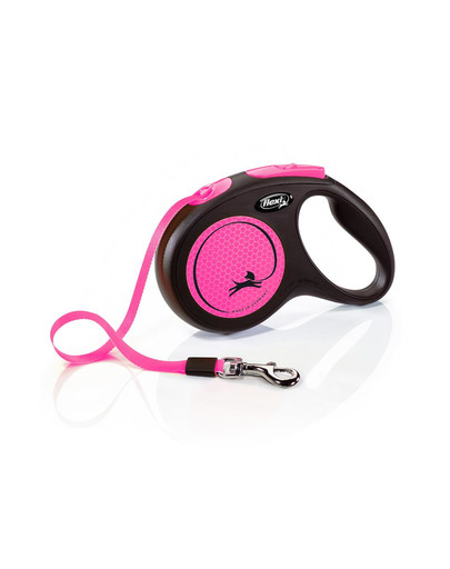 FLEXI New Neon M Gurtleine 5 m Pink