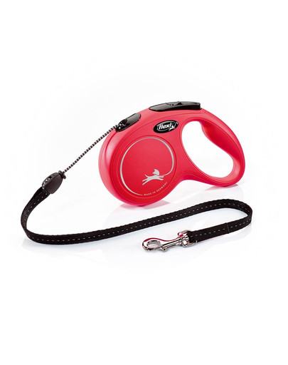 FLEXI New Classic M 5 m Roll-Leine Rot