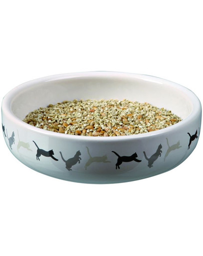 TRIXIE Keramikschale mit Katzengras ø 15 × 4 cm