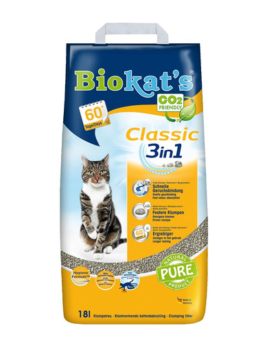 BIOKAT'S Classic 3w1 Katzenstreu 18 l