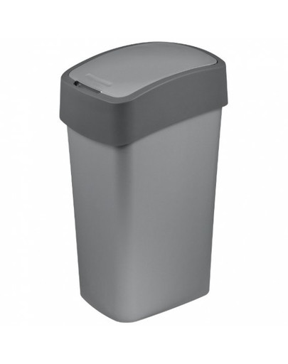 CURVER Mülleimer FLIP BIN 50L silber/grau