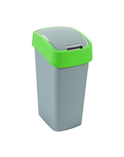 CURVER Mülleimer FLIP BIN 50L silber/grün