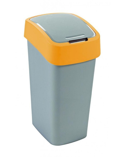 CURVER Mülleimer FLIP BIN 50L silber/orange