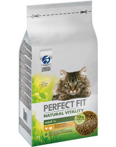 PERFECT FIT Natural Vitality mit Huhn und Truthahn für ausgewachsene Katzen 6 kg