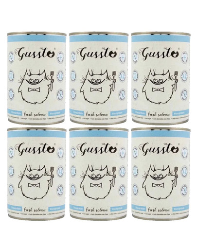 GUSSTO Cat Fresh Salmon 6x400 g