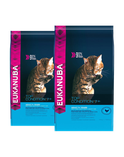 EUKANUBA Cat Senior All Breeds Top Condition Chicken & Liver 20 kg (2 x 10 kg)