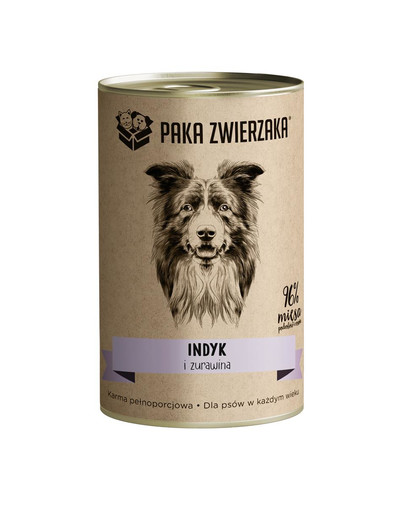 PAKA ZWIERZAKA Truthahn und Cranberry 400 g Nassfutter für Hunde