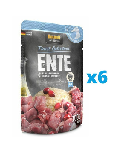 BELCANDO Ente mit Reis & Preiselbeeren 300 g x 6