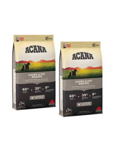 ACANA Light & Fit Dog 22.8 kg (2 x 11.4 kg)